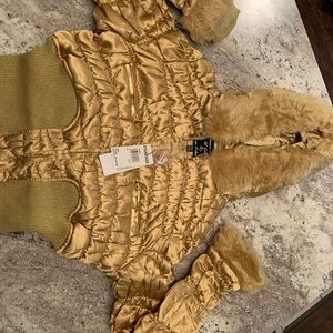 NWT Cute Puffy Metallic Jacket